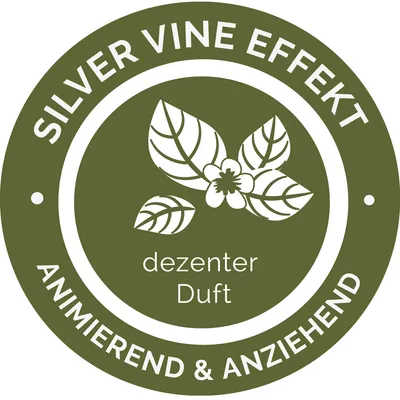 Silver Vine-effekt, diskret doft, stimulerande och attraktiv.