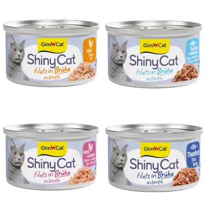Ekonomično pakiranje: GimCat ShinyCat 24 x 70 g - Tunjevina i piletina Mix