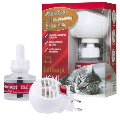 Felisept Home Comfort Set - kissan rauhoittamiseen pistorasiaan kytkettävä haihdutin + täyttöpullo