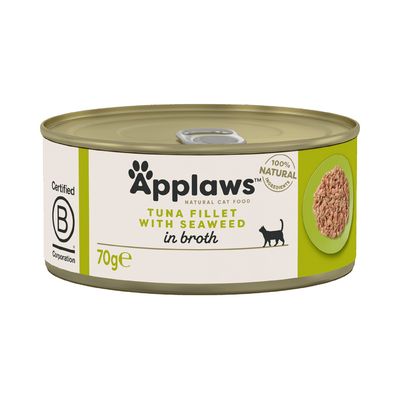 Applaws in Brühe 12 x 70 g Thunfischfilet & Seetang