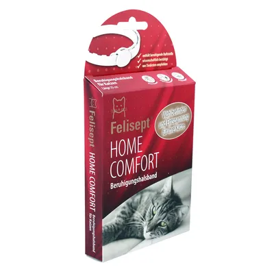 Felisept Home Comfort Beruhigungshalsband für Katzen, enthält beruhigende Duftstoffe, wissenschaftlich bestätigt, Länge 35 cm. Wohlbefinden und Entspannung für Ihre Katze.