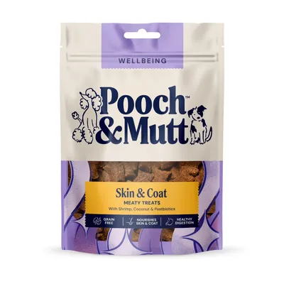 Pooch and Mutt Skin & Coat Meaty Treats 120g - 1 x 120g Pooch and Mutt Skin & Coat Meaty Treats 120g - 1 x 120g