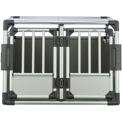 Trixie Transportbox Aluminium doppelt B 93 x T 83 x H 64 cm (Größe M-L)