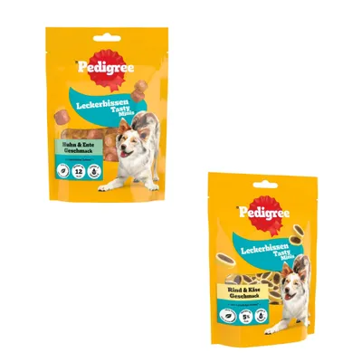 Sparpaket Pedigree Leckerbissen: Kau-Happen Huhn & Ente & Mini-Happen Käse & Rind - 3 x 130 g Kau-Happen & 3 x 140 g Mini-Happen Sparpaket Pedigree Leckerbissen: Kau-Happen Huhn & Ente & Mini-Happen Käse & Rind - 3 x 130 g Kau-Happen & 3 x 140 g Mini-Happen