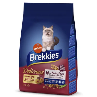 Brekkies Delicious poulet, dinde et légumes pour chat - 4 x 3 kg