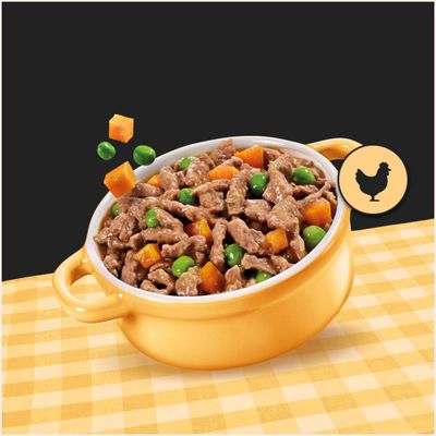 Mégapack Cesar 14 x 150 g pour chien - Les recettes de Campagne volaille, légumes en sauce