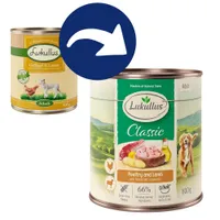 Sparpaket Lukullus Naturkost 24 x 800 g - Adult-Mix (Kaninchen, Geflügel, Putenherzen, Rind)