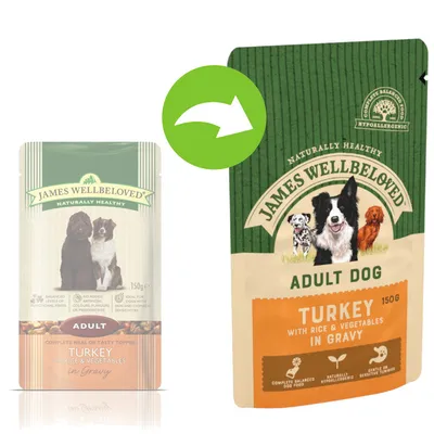 James Wellbeloved Adult Pouches - Turkey with Rice James Wellbeloved Adult Pouches - Turkey with Rice