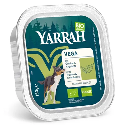 Yarrah Bio Vega 12 x 150 g - avec légumes et cynorrhodon