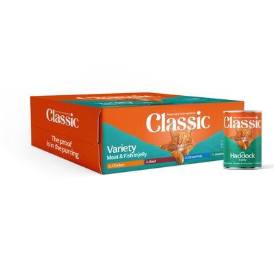 Classic Cat Meat & Fish in Jelly 12 x 400g