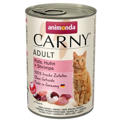 animonda Carny Adult 12 x 400 g Pulyka, csirke & garnéla