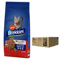 Zum Sonderpreis! Brekkies Trockenfutter 15 kg + Daily Delice 80 x 85 g - Rind + Mixpaket in Gelee