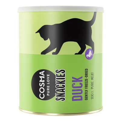 Lot économique : Maxi tube Cosma Snackies Friandises lyophilisées pour chat - 3 x canard (360 g)