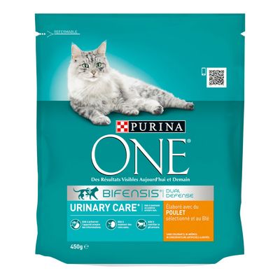 Lot de croquettes PURINA ONE pour chat Urinary Care au poulet (2 x 450 g)