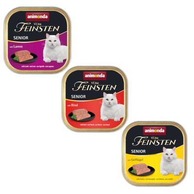 Megapakiet animonda vom Feinsten Senior, 30 x 100 g 3 smaki, Mieszany pakiet