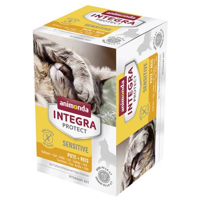 Megapakiet animonda Integra Protect Adult Sensitive, tacki, 24 x 100 g Indyk i ryż