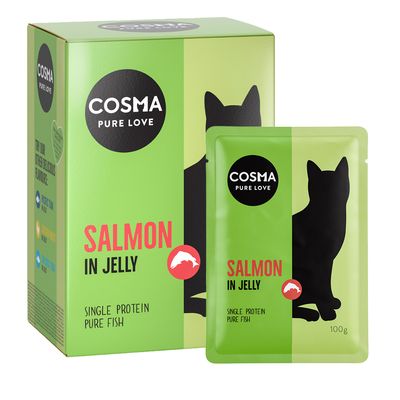 Cosma Original Pouches in Jelly Saver Pack 24 x 100g Salmon
