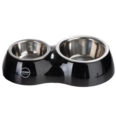 Gamelle double Cosma pour chat - 250 mL / 750 mL, Ø 13 / Ø 16 cm