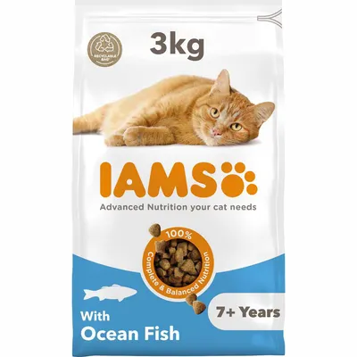 IAMS Advanced Nutrition Senior Cat 7+ tengeri hal - 2 x 3 kg