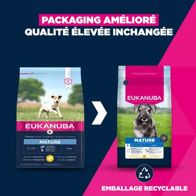 Eukanuba Premium Nutrition Mature Small Breed au poulet - lot % : 2 x 3 kg