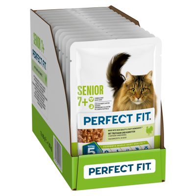 Perfect Fit Senior Sachets Fraîcheur - lot % 48 x 85 g dinde, carottes