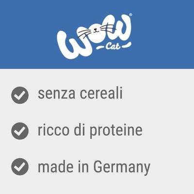 wow Cat senza cereali, ricco di proteine, made in Germany