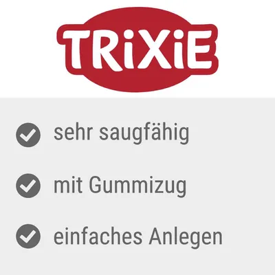 Trixie. Sehr saugfähig, mit Gummizug, einfaches Anlegen.