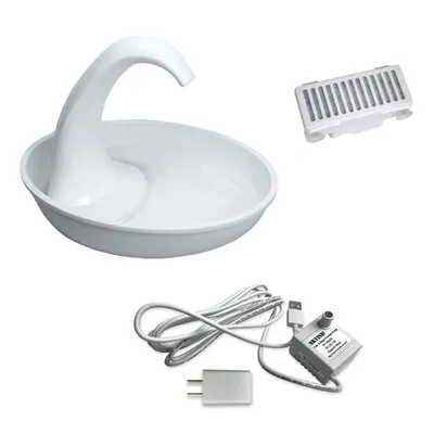 Fontaine à eau Pioneer Pet Swan pour chat - fontaine 2,36 L