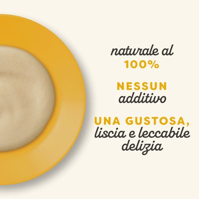 naturale al 100%, nessun additivo, una gustosa, liscia e leccabile delizia