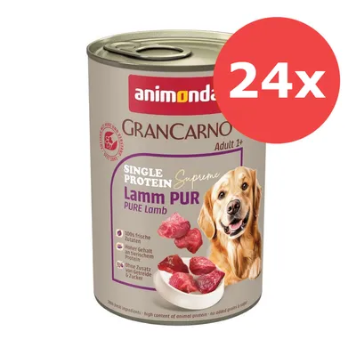 Fai scorta! animonda GranCarno Adult Single Protein Supreme 24 x 400 g - Agnello puro