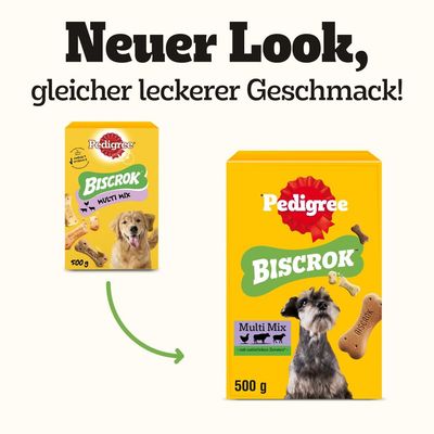 Pedigree Biscrok in 3 köstlichen Geschmacksrichtungen