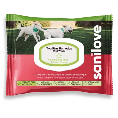 Sanilove Salviette Aloe Vera - Set%: 2 x 40 pezzi