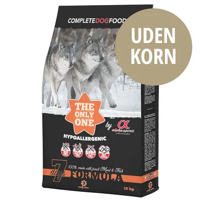 THE ONLY ONE by alpha spirit, HYPOALLERGENIC, UDEN KORN, 7 days FORMULA, 12 kg. 100% made with fresh Meat & Fish. Gluten free, meat meal free, not extruded.