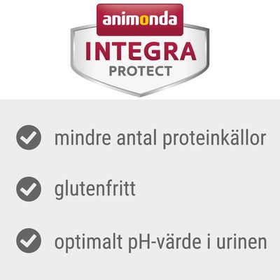 animonda INTEGRA PROTECT: mindre antal proteinkällor, glutenfritt, optimalt pH-värde i urinen
