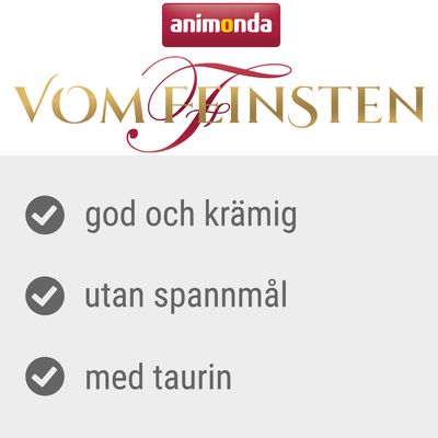animonda Vom Feinsten. god och krämig, utan spannmål, med taurin.