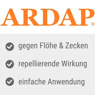 ARDAP. Gegen Flöhe und Zecken, repellierende Wirkung, einfache Anwendung.