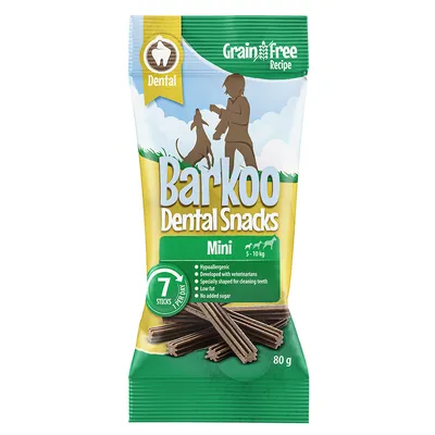 Barkoo Dental Snacks 7 Chews - Grain-Free - Mini Dogs (7 Chews – 80g)