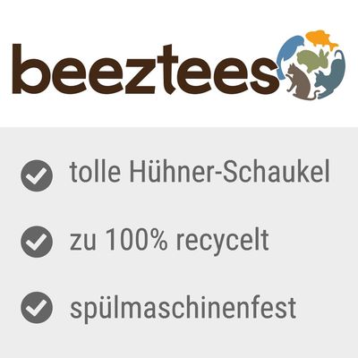 beeztees. Tolle Hühner-Schaukel, zu 100% recycelt, spülmaschinenfest.