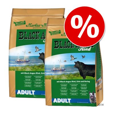 Markus Mühle Black Angus -säästöpakkaus 2 x 15 kg mix: Red Deer & Black Angus