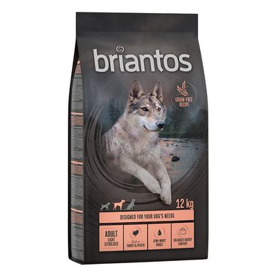 Briantos Grain Free Adult Light/Sterilised Kalkon & potatis 12 kg