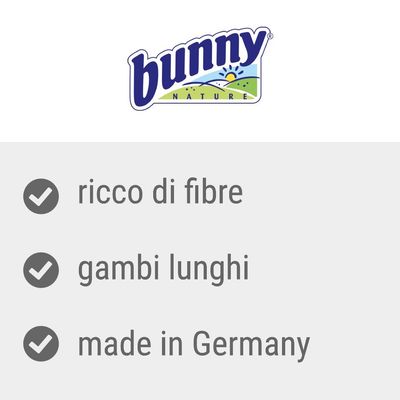 bunny Nature, ricco di fibre, gambi lunghi, made in Germany