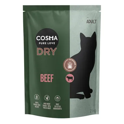 Cosma Extruded Beef Dry Food - Multibuy: 2 x 2kg