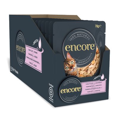 Encore Cat Pouch Saver Pack 48 x 70g - cat wet food - Tuna Fillet with Prawn