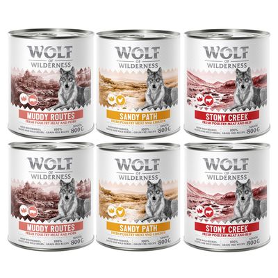 Wolf of Wilderness Senior “Expedition” 6 x 800 g pour chien lot mixte