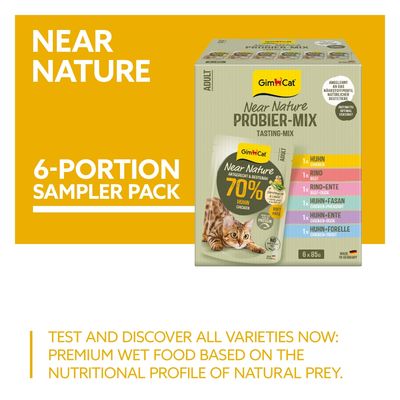 GimCat Near Nature Trial Pack 6 x 85g - Mixed Pack (6 Varieties)