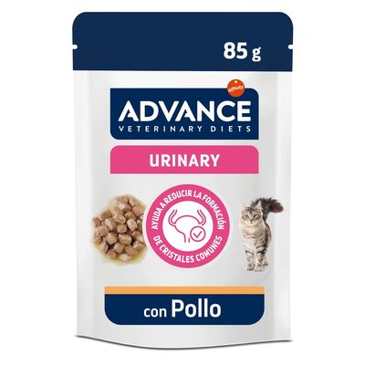 Advance Veterinary Diets Urinary con pollo, 12 x 85g, ayuda a reducir el riesgo de formación de cristales urinarios. Desarrollado por veterinarios.
