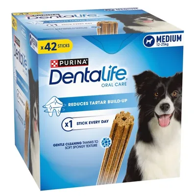 PURINA Dentalife snack napi fogápoláshoz közepes testű kutyáknak (12-25 kg) - 24 db (8 x 69 g)