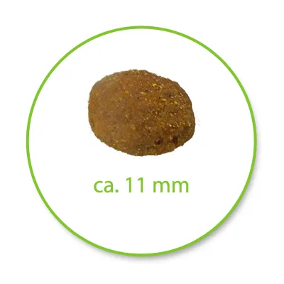 Afbeelding van een brok met tekst: ca. 11 mm