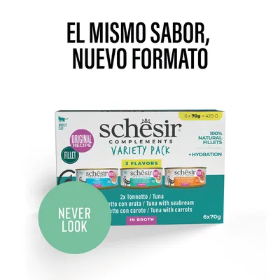 Schesir Complements en caldo 24 x 70 g - Pack ahorro - Pack mixto (3 variedades)