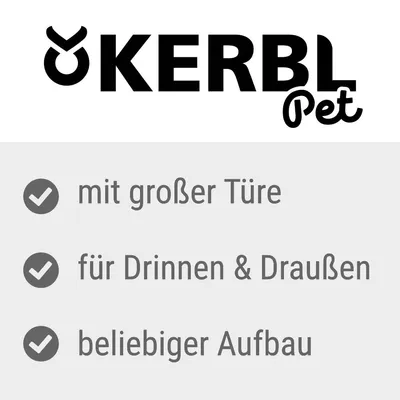 Kerbl Pet. Mit grosser Tür, für Drinnen & Draussen, beliebiger Aufbau.